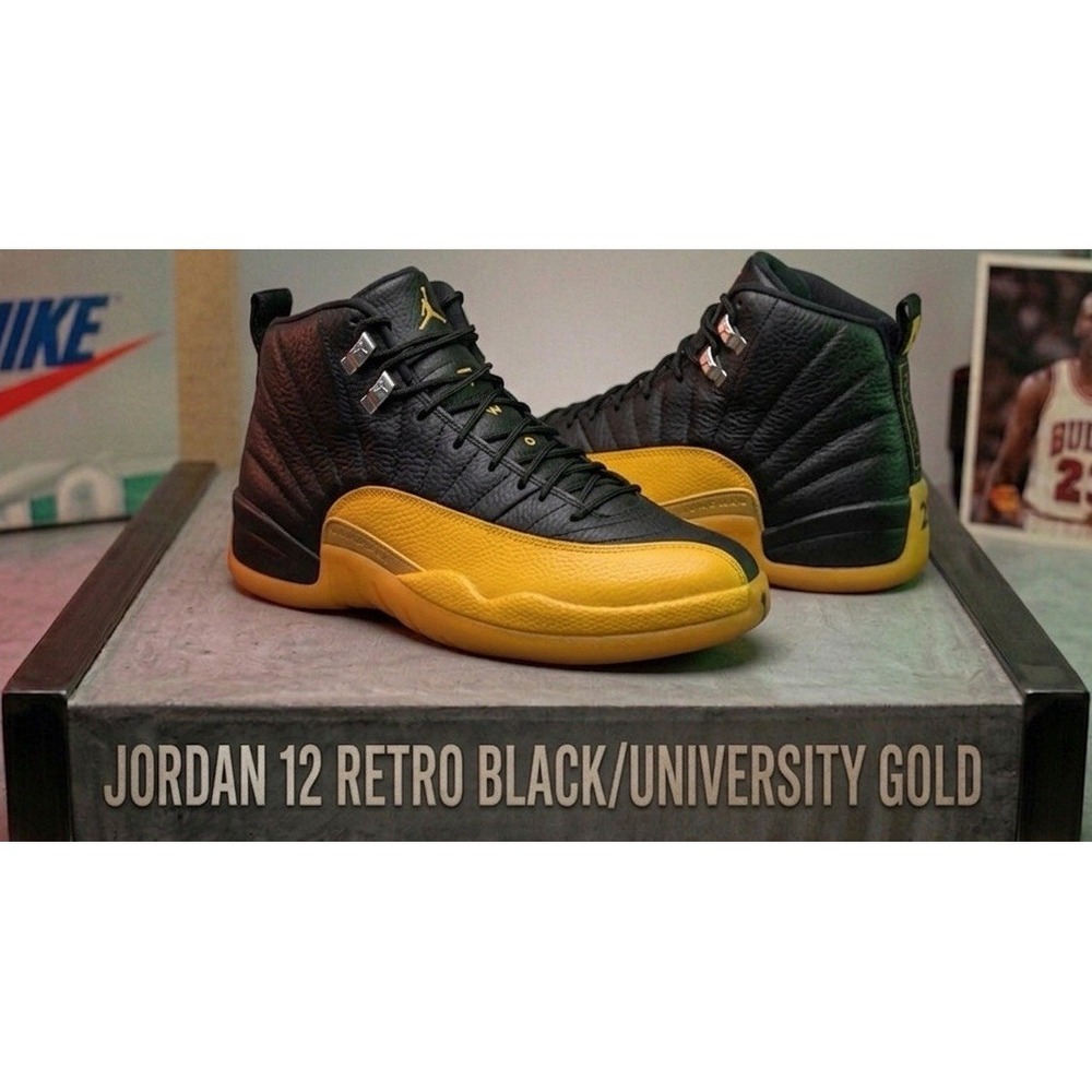 Jordan 12 Retro Black/University Gold 2020 Air Jordan 130690-070 No Box, VNDS!!!